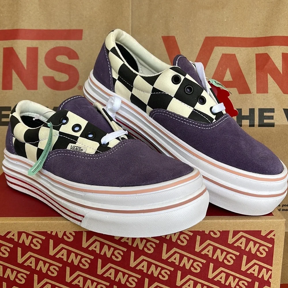 Vans COMFYCUSH ERA Suede/Canvas PurpleV/Classic White sneakers - platforms WMNS